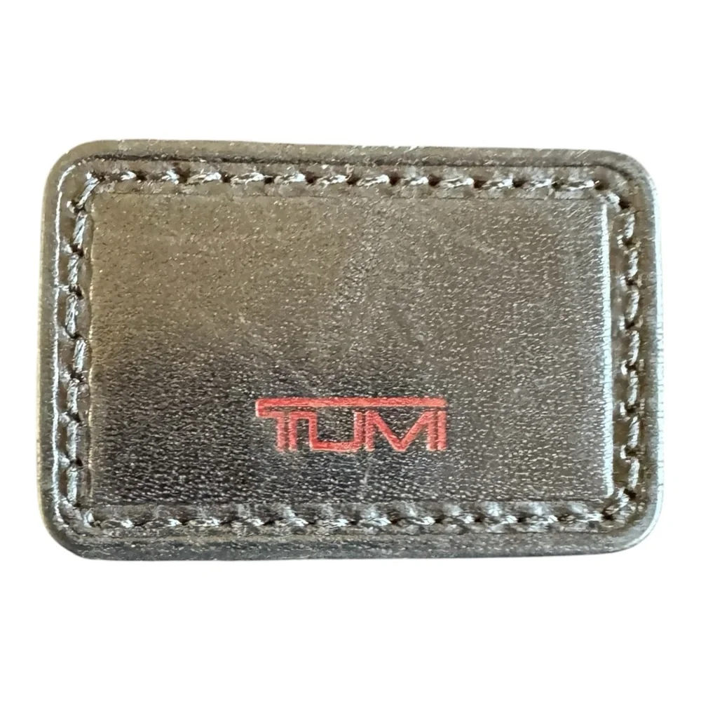 Tumi Black Neoprene Ipad Zippered Storage Case with Leather Tumi Logo